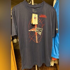 NWT Nike New England Patriots Shirt Mens Medium Blue NFL Football